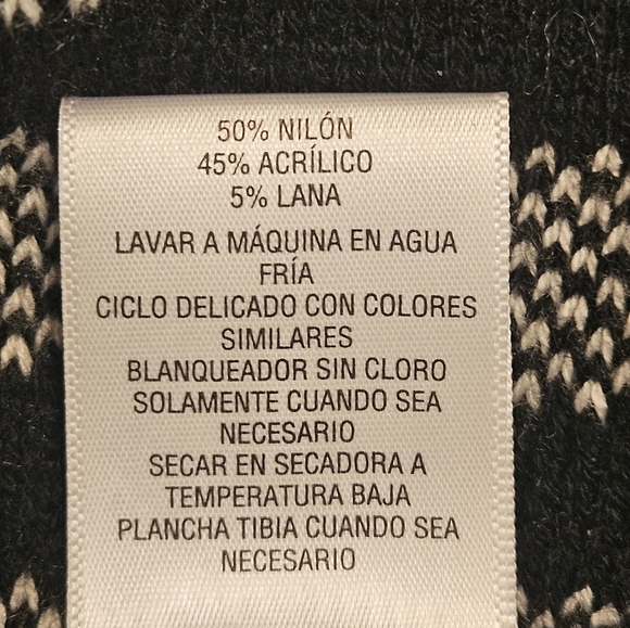 Charter Club Open Front Chunky Knit Black Red White Plaid Cardigan Sz XL - Picture 9 of 10